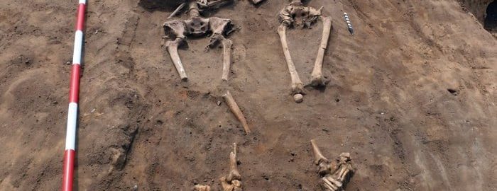 Skeletons from Roman times were found in Lincolnshire