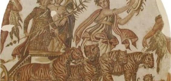 Bacchus in a tiger-pulled quadriga