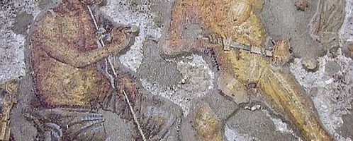 Mozaika ukazująca Achillesa i Agamemnona