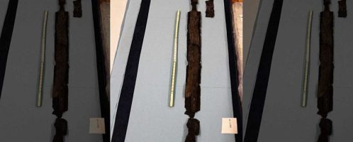 A Roman sword was discovered in the driving barracks near Hadrian's Wall