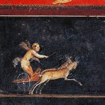 Cupid pulled on a chariot