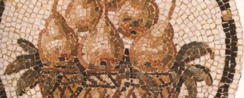 Rzymska mozaika ukazująca gruszki