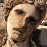 The marble head of Bacchus was discovered in Rome
