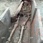 Szkielet rzymski w grobie w Viminacium