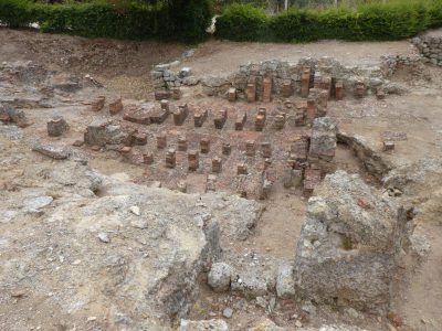 Remains of the hypocaustum system