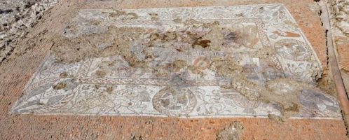 The Roman mosaic in East England was fully exposed