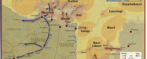 Obszar głównych działań wojennych w okresie wojen markomańskich