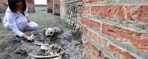 The remains of a child were discovered in Pompeii