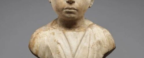 Bust of 3-year-old Marcjalis