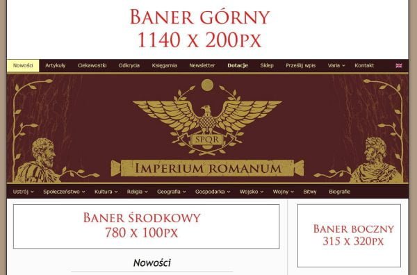Reklama banerowa na IMPERIUM ROMANUM