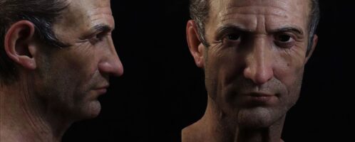 A realistic reconstruction of the image of Julius Caesar