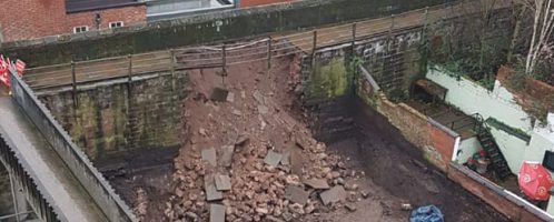 The Roman walls have collapsed in Chester