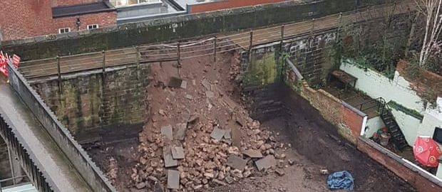 The Roman walls have collapsed in Chester