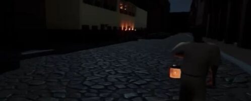 Animation showing ancient Rome at night