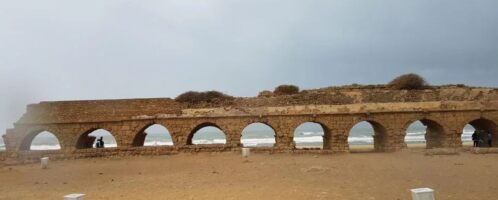 Roman aqueduct in Caesarea Seaside