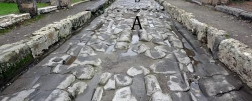 Roman road in Pompeii