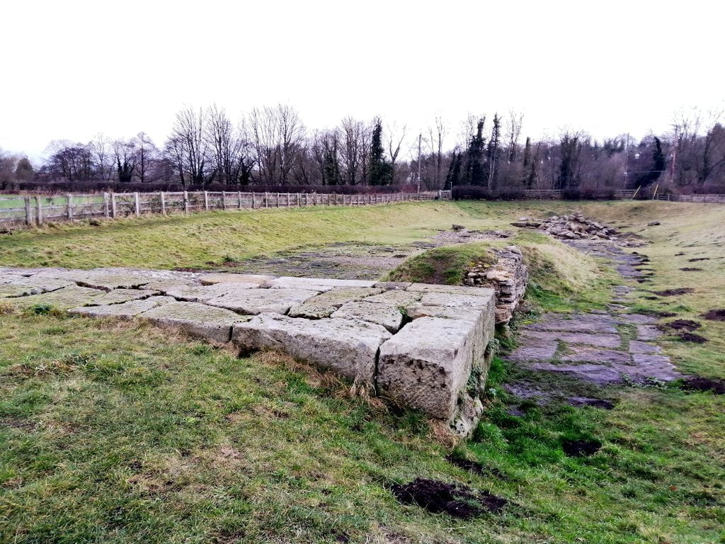 Remains of a Roman bridge in Britain