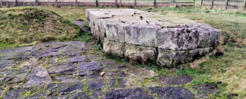 Remains of a Roman bridge in Britain