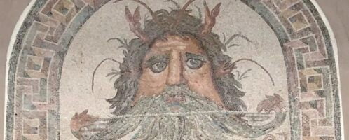 Oceanus on the Roman mosaic