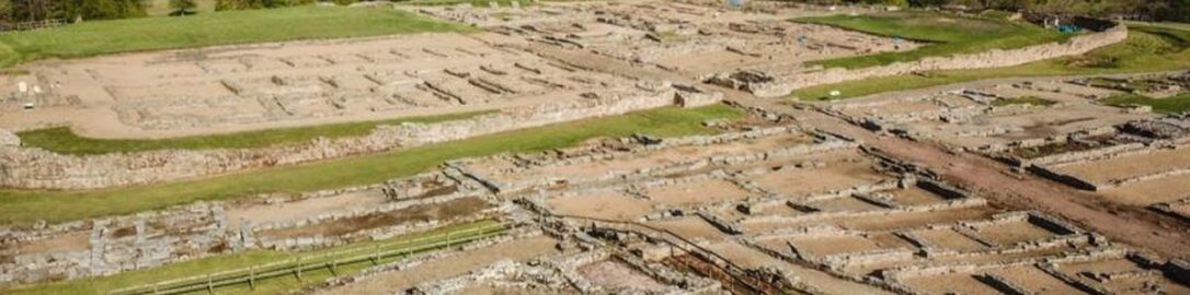 Remains of vindolanda roman camp in britain