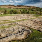 Remains of vindolanda roman camp in britain