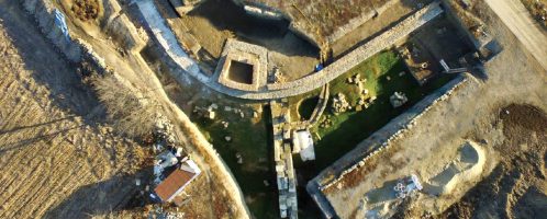 Remains of towers and defensive walls in Viminacium