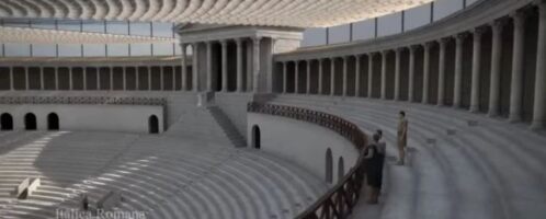 Reconstruction of the theater in Leptis Magna