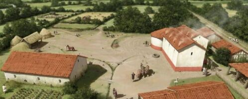 Reconstruction of a Roman country estate in Britain