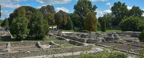 Ruins of Roman walls in Hungary