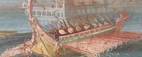 Roman fresco showing the trireme