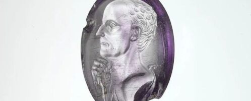 Roman portrait of a man with amethyst