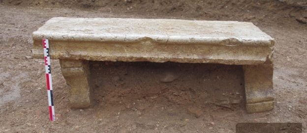 A Roman bench was found in France