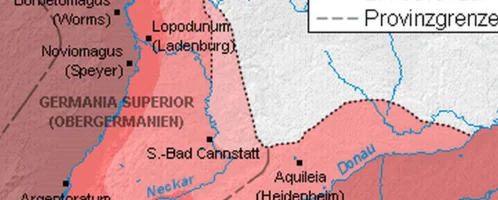 Roman territorial expansion in southwestern Germany in the 1st and 2nd centuries CE
