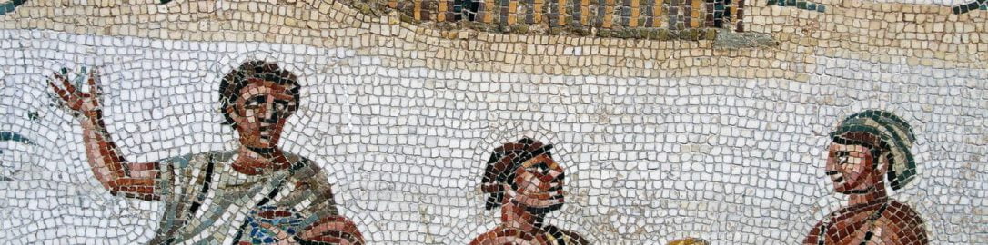 Rzymska mozaika ukazująca ucztę
