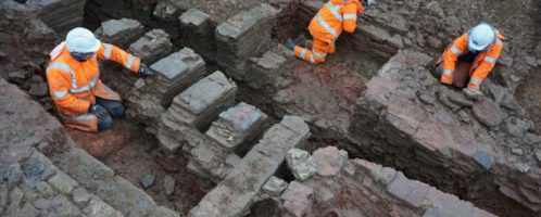 In England, the remains of a Roman production complex were found