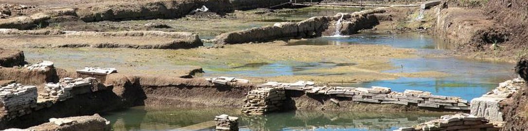 Archaeologists have discovered a large ancient pool between Rome and  Ostia