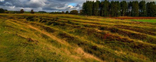 Impressive ramparts in Roman fort Ardoch