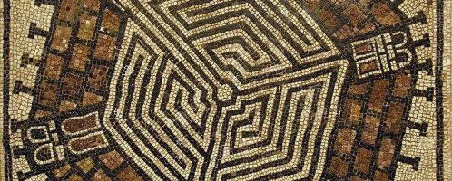 Labyrinth on Roman mosaic