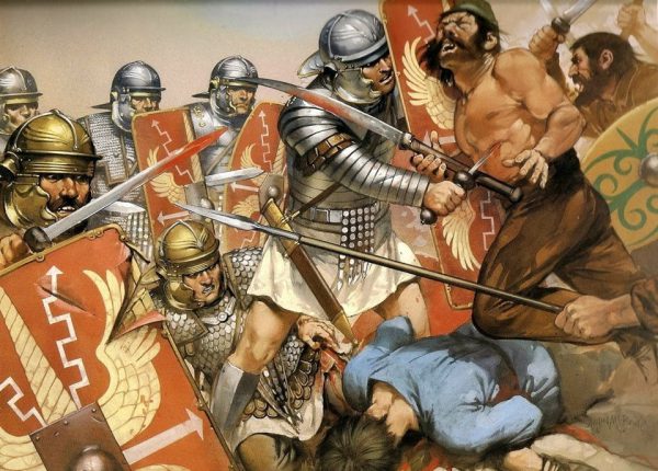 Legioniści podczas wojny Trajana z Dakami, ok. 105 roku n.e.