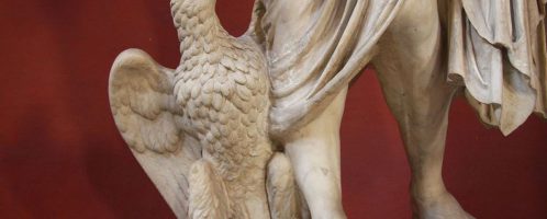 Eagle at foot of emperor Claudius