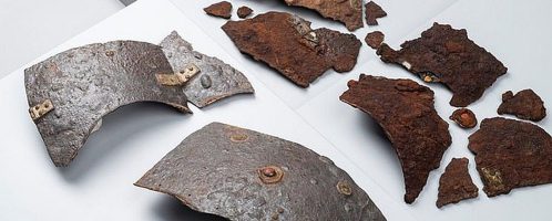 Preserved fragments of Roman armor