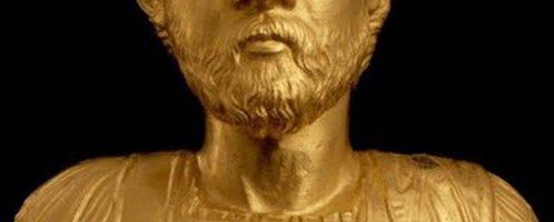 Golden bust of Marcus Aurelius