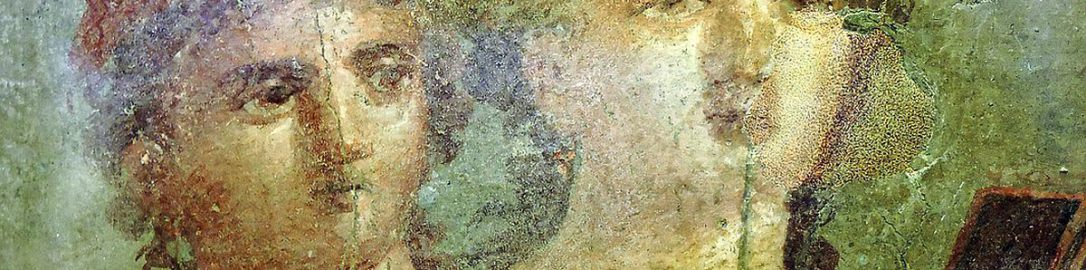 Fresco from Pompeii showing girls