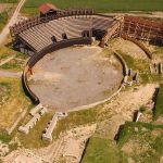 Remains of Roman amphitheater in Serbia
