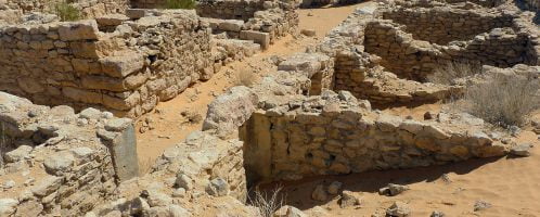 Ruins of the Roman fort Tisavar, belonging to Limes Tripolitanus