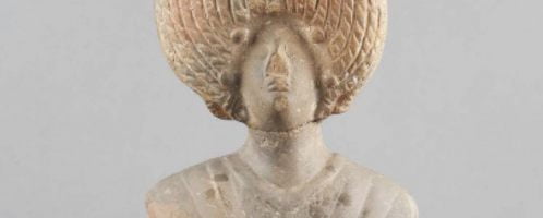 Ceramic bust from girl's grave