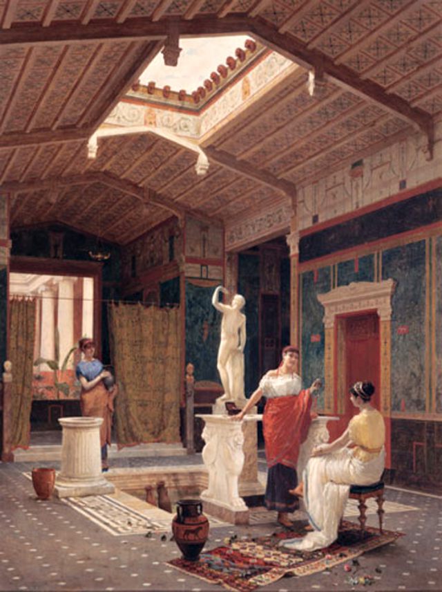 Pompeian interior, Luigi Bazzani 