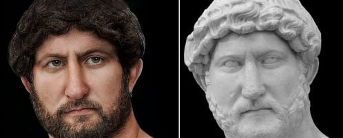 Reconstruction of image of Hadrian