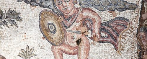 Roman mosaic showing Cupid