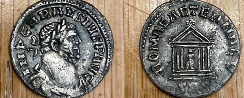 Roman denarius of usurper Carausius